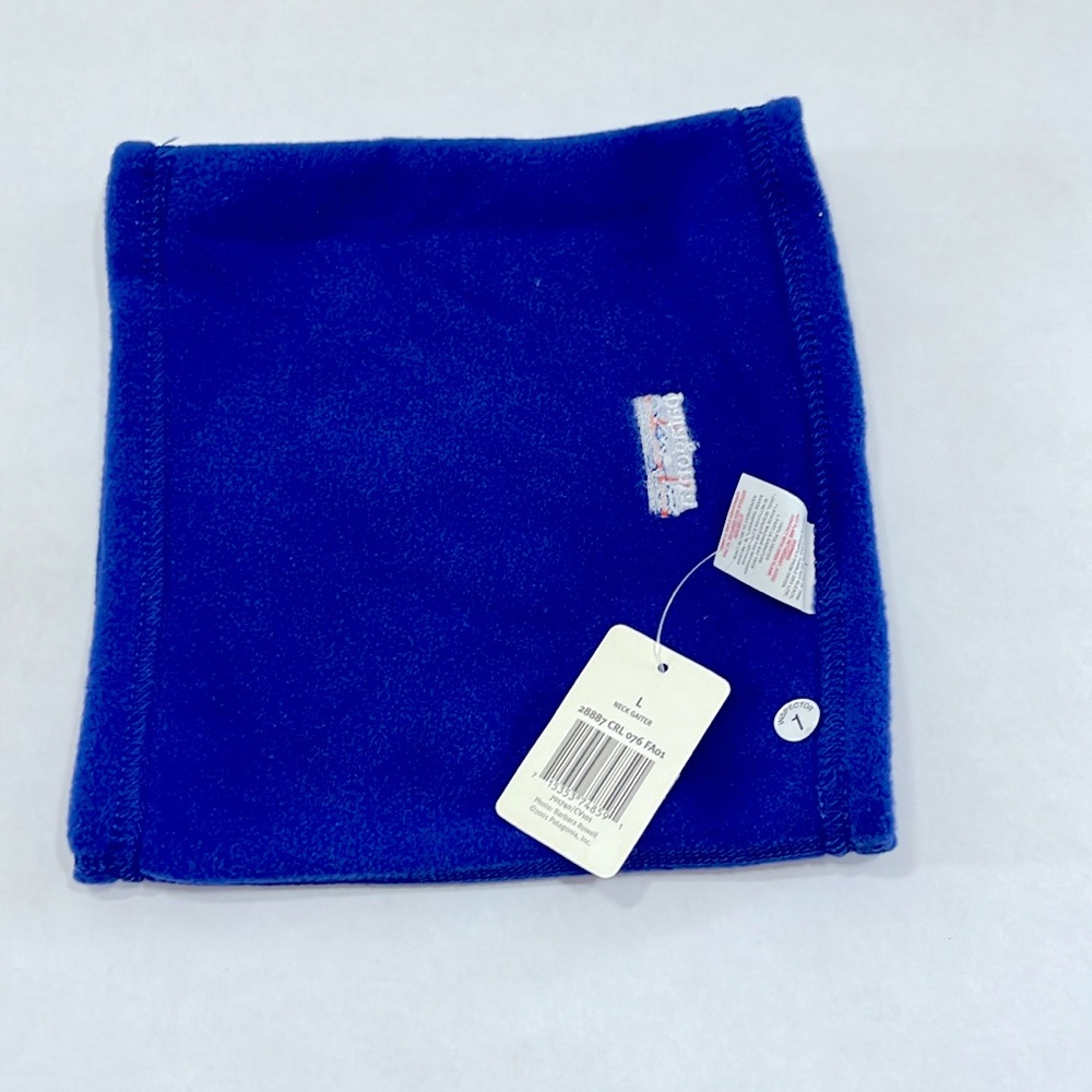 NWT🔥Patagonia Synchilla Fleece NECK GAITER Unisex L Royal Blue Embroidered Logo - Picture 5 of 11